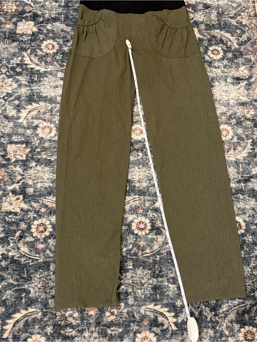 prAna| Summit Pant Women’s Small Olive Green Straight Leg Pull On Hiking Pants - Picture 8 of 10